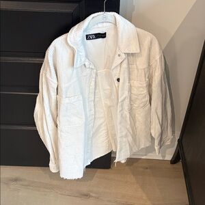 Zara White Button Down Shirt